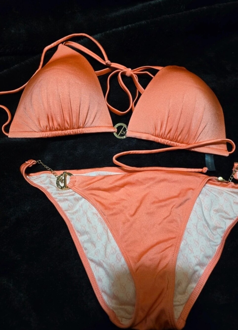 Victoria's Secret Coral Triangle String Bikini Set - Women Swim